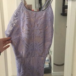 Purple lace romper